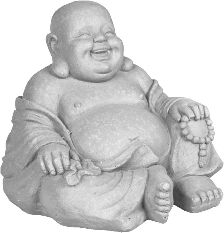 STONE-LITE Garten-Ornament Fat Laughing Happy Buddha Fibreclay Statue