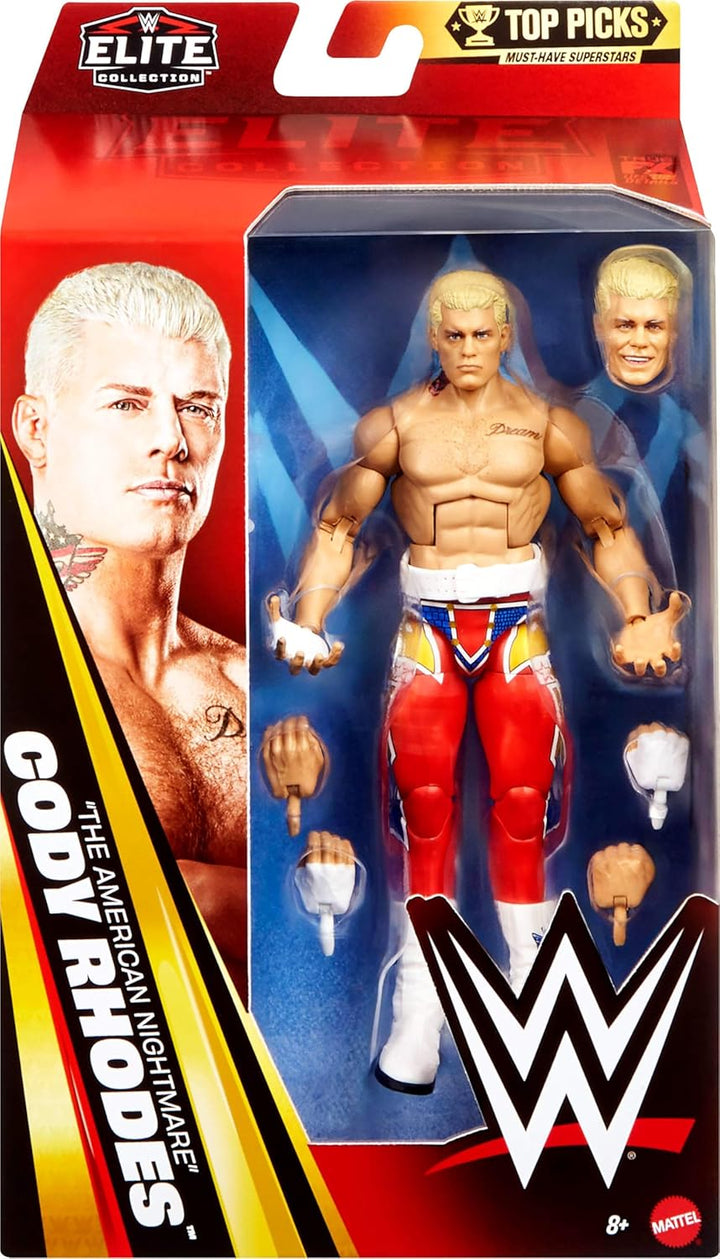 Mattel WWE Elite Collection Top Picks, Set mit Actionfigur und Zubehörteilen, ca. 15 cm grosse Samme