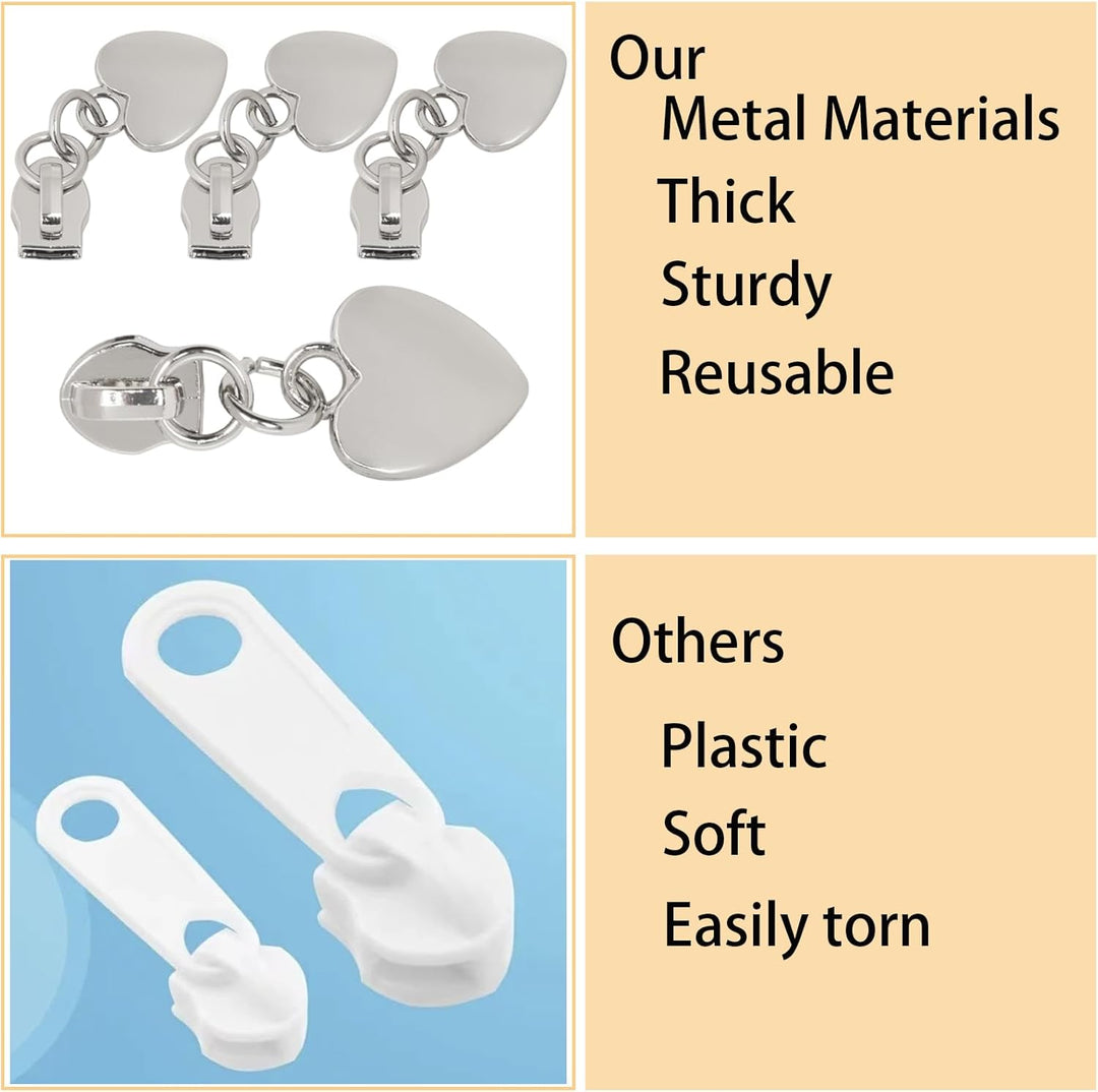 VOKABY 9m #5 Endlosreissverschluss mit Zipper 6mm,Reissverschluss mit 20 Metall-Reissverschlussanhän