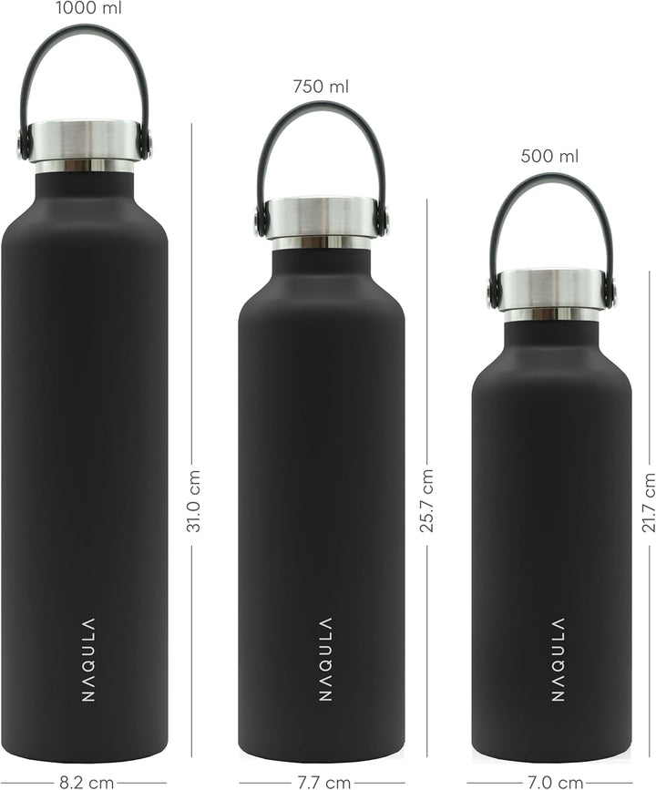 Thermosflasche 500ml mit Tragegriff und abnehmbarem Sieb f Tee od Früchte. Edelstahl Trinkflasche au