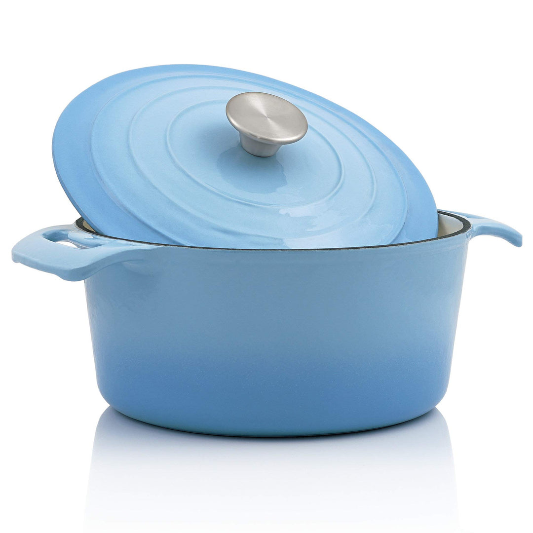 BBQ-Toro Cocotte | 4,0 Liter, Ø 24 cm | Emaillierter Gusseisen Bräter mit Deckel | induktionsgeeigne