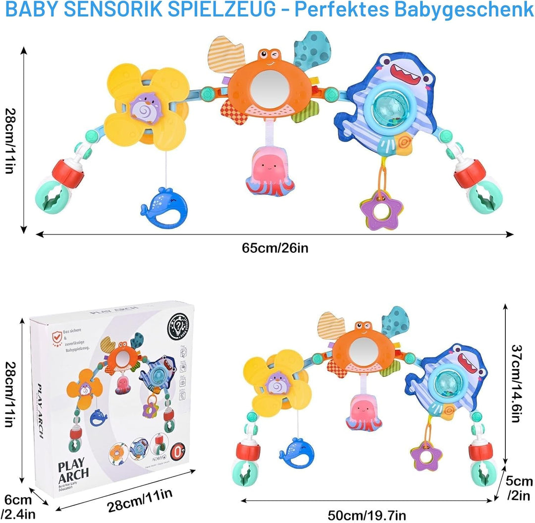 Gaethra Kinderwagen Spielzeug für Spielbogen Baby Motorikspielzeug, Babies Spielebogen für Babybett
