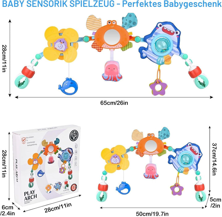 Gaethra Kinderwagen Spielzeug für Spielbogen Baby Motorikspielzeug, Babies Spielebogen für Babybett