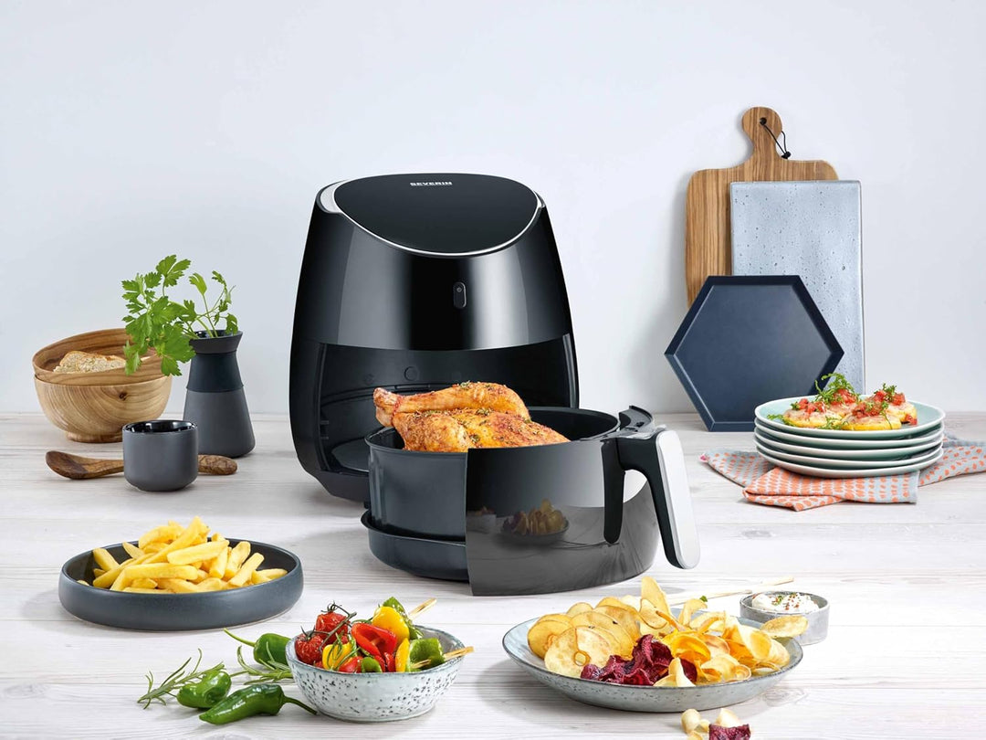 SEVERIN FR 2445 XXL-Heissluftfritteuse (2.000 W, 5 L Kapazität, 1.500 g Frittiermenge), 5 Liter