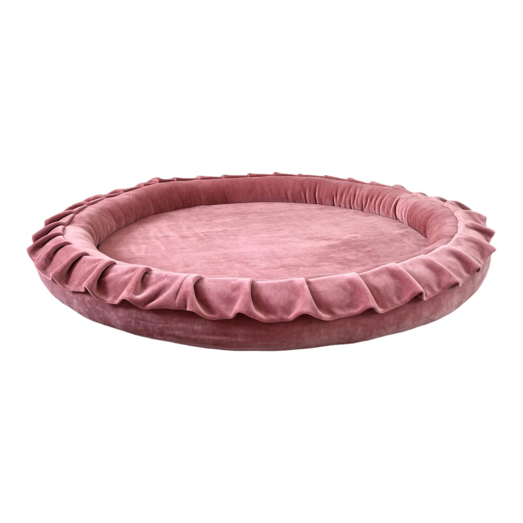 Schmutzig Rosa Babynest aus Velvet mit abnehmbarem Baumwollbezug 105 cm Waschbar Komfortabler Schlaf