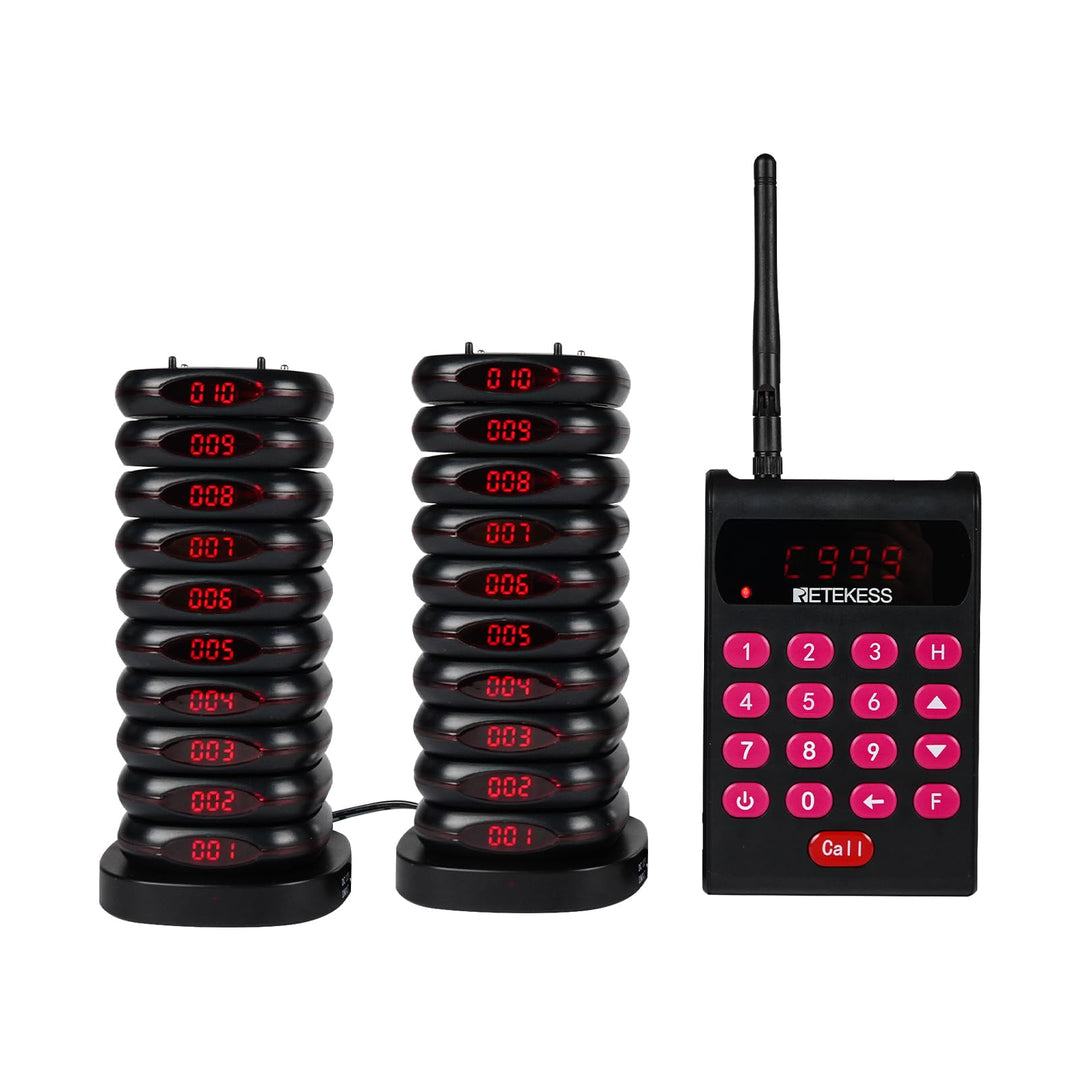 Retekess TD161 Pager Rufsystem, Restaurant Pager, 20 Pagers | für Café, Bar, Klinik, Draussen 500M,