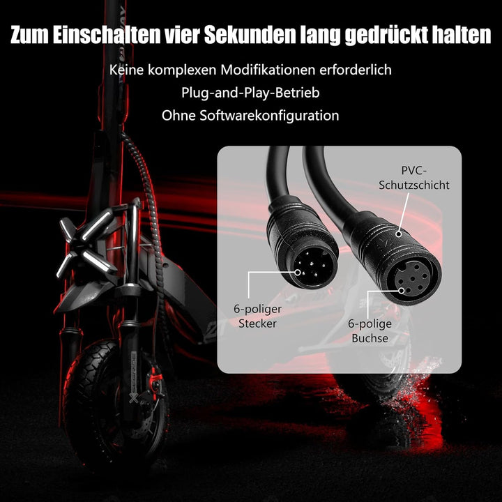 Astriva Anschlusskabel Zubehör Kompatibel mit Segway Ninebot ZT3 Pro D, Kabelzubehör Spezialkabel fü