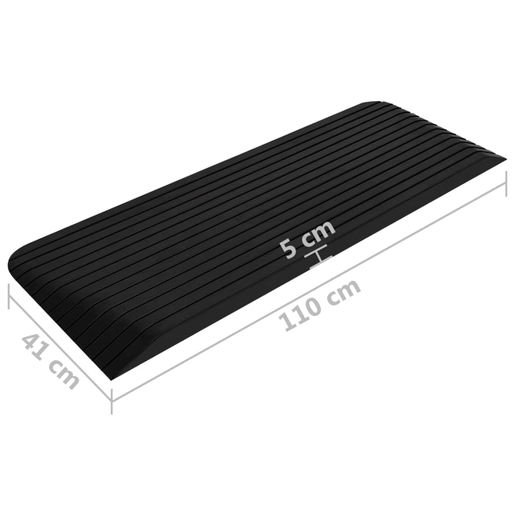 vidaXL 2X Schwellenrampe Türschwellenrampe Motorrad Auto Rollstuhl Rampe Bordsteinrampe Gummirampe A
