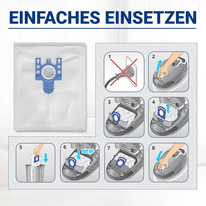 VIOKS Staubsauger Beutel SET20x Ersatz für Miele Staubsaugerbeutel 9917730 für s 8340 & Ersatz für M