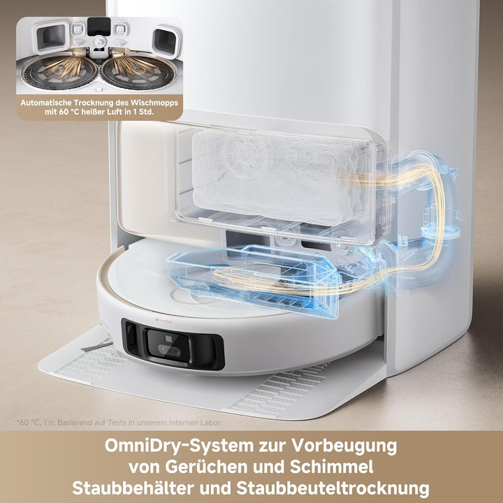 Mova V50 Ultra Complete Saugroboter mit Wischfunktion, Einer Saugkraft von 24.000 Pa, anhebbare Navi