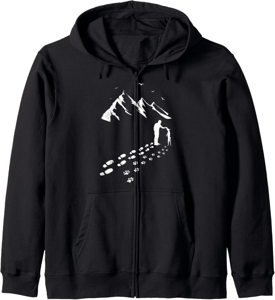 Hundehalter Wandern Alpen Gassi Herrchen Geschenk Gebirge Kapuzenjacke