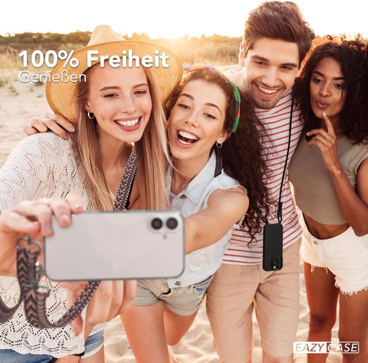 EAZY CASE Handykette - Verstellbares Taschenband kompatibel mit iPhone 16 Plus, Schulterriemen, Hand