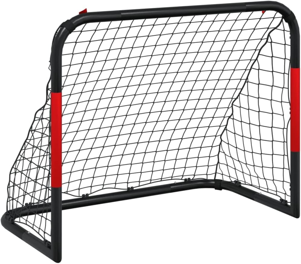 Fussballtor 90x48x71 cm für Garten, Stahl Fussballtor mit Netz für Kinder und Erwachsene, Robustes T