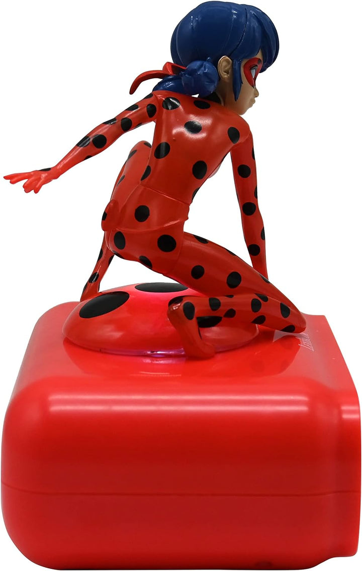 Lexibook, Miraculous Ladybug Cat Noir, Digitalwecker mit Nachtlicht, Snooze, Uhr, leuchtendes Ladybu