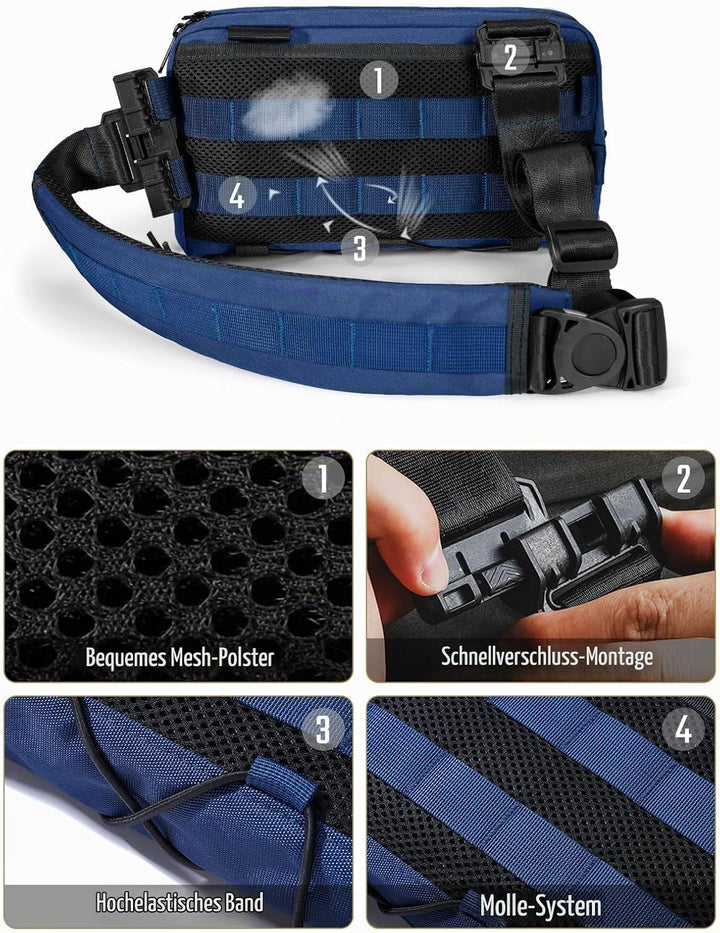TACTICAL_GEEK Cache L3 EDC Leichter Sling Bag Chest Crossbody Bag für Herren Damen, Kompakt Bauchtas