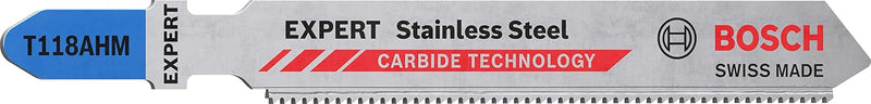 Bosch 3x EXPERT Stainless Steel T118AHM Stichsägeblatt (für Edelstahlbleche, Edelstahlbleche, Länge