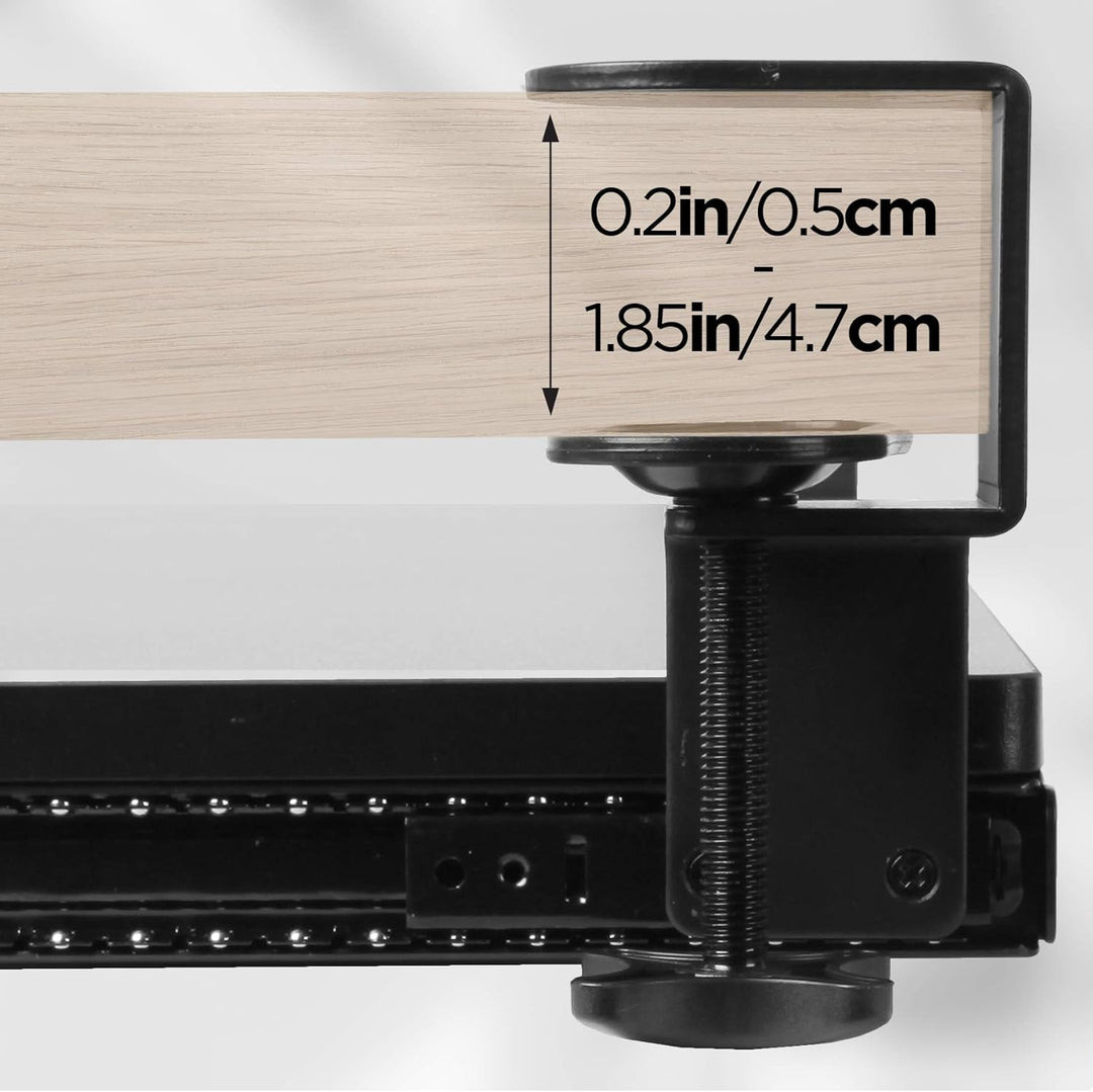 Duronic DKTPX2 Tastaturschubladen und -plattform | Schublade unter dem Schreibtisch für Tastatur und