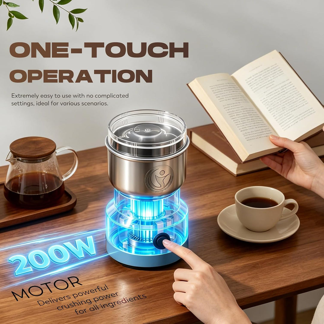 Moongiantgo Getreidemühle Multifunktionale 200W 14500rpm Gewürzmühle Ultrafeine Kaffeemühle, 300ml K