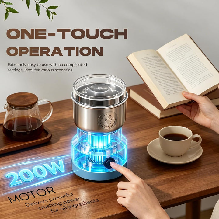 Moongiantgo Getreidemühle Multifunktionale 200W 14500rpm Gewürzmühle Ultrafeine Kaffeemühle, 300ml K
