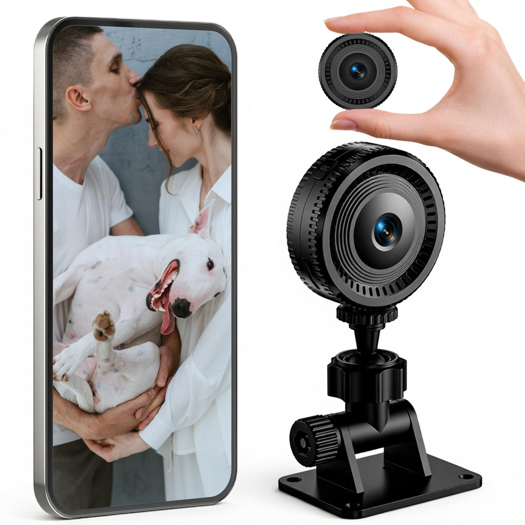Mini Kamera, 1080P HD WLAN Überwachungskamera Innen 180° drehbarem Objektiv, für Live Übertragung Ha