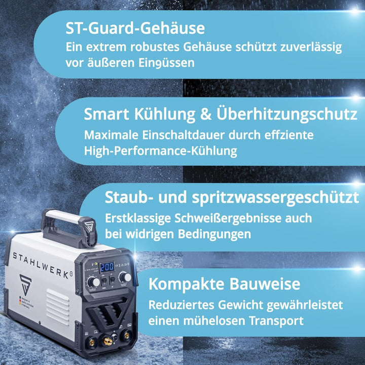 STAHLWERK DC WIG 200 ST IGBT - Kombi WIG Schweissgerät mit 200 Ampere und MMA E-Hand, 7 Jahre Herste