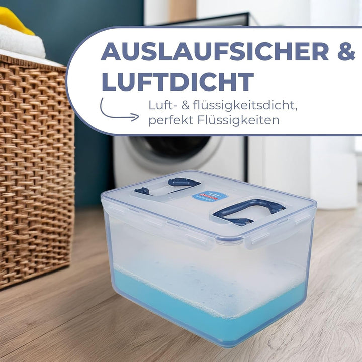 LocknLock PP CLASSIC Aufbewahrungsbox mit Deckel und Griffen | 16 L, 361 x 274 x 212 mm | 100 % Luft