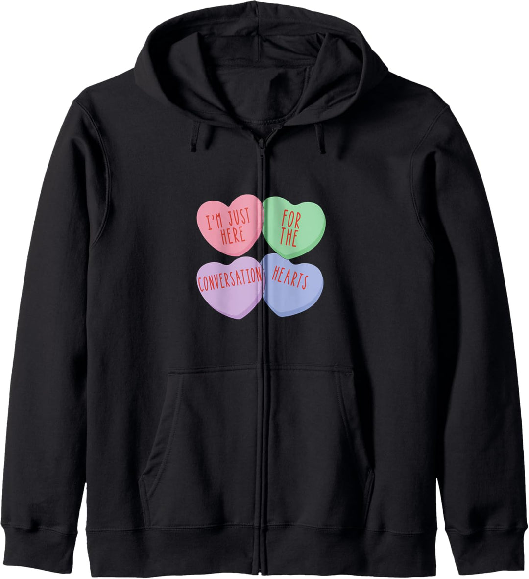 Nett Ich Bin Gerade Hier Für Die Gesprächs-Herz Valentine Kapuzenjacke