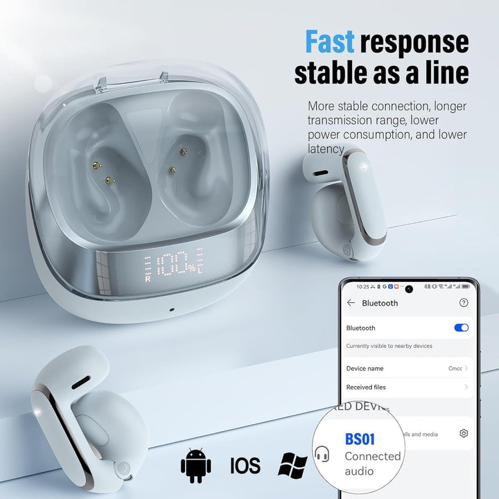 Bluetooth Kopfhörer, Kopfhörer Kabellos Bluetooth 5.4 HiFi Stereo mit ENC Mikrofon, 42Std Spielzeit