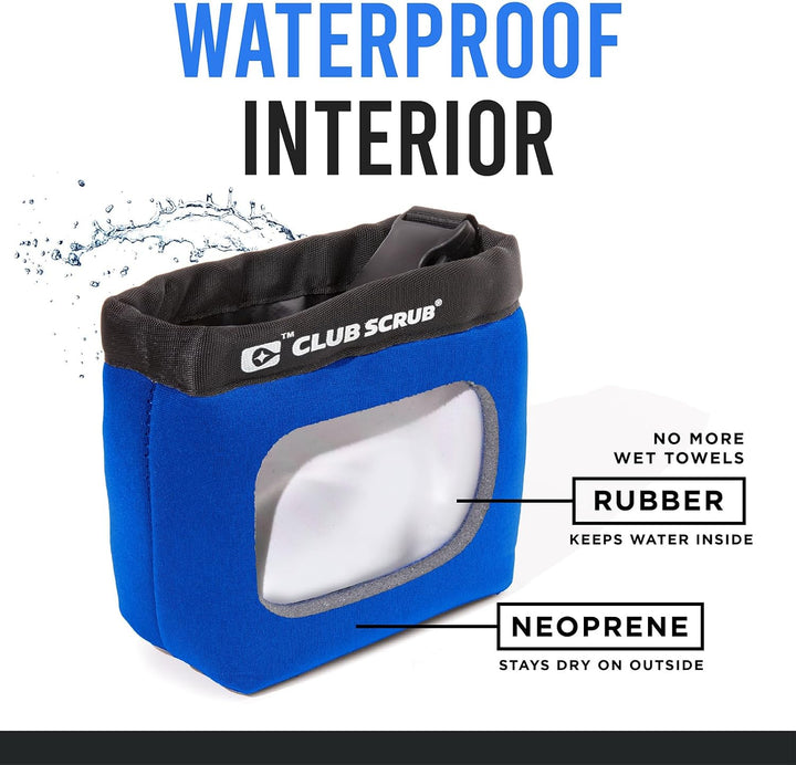 Club Scrub Reinigungsbeutel für Golfschläger und Bälle, wasserdichtes Innenfutter mit Clean-Face-Tec