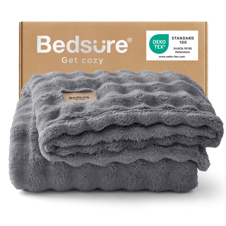 BEDSURE Bubble Decke - Kuscheldecke Flauschig, Sofadecke, Wolldecke & Fleecedecke, Weiche Warme Deck