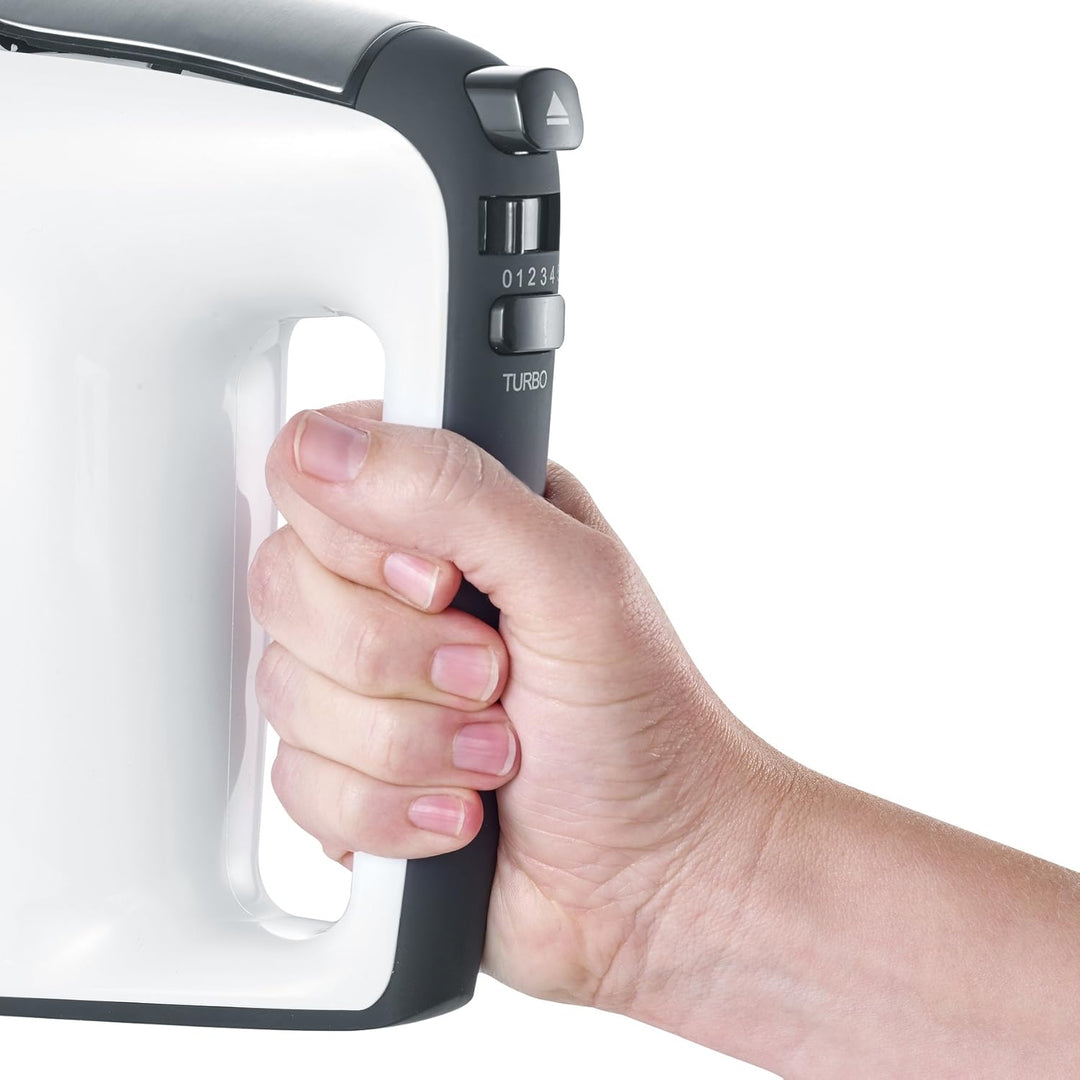 SEVERIN Handmixer, Handrührgerät mit 5 Geschwindigkeitsstufen, praktischer Handrührer mit 2 Edelstah
