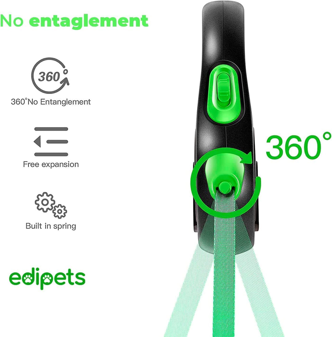 Edipets, Hundeleine, Ausziehbar, Einziehbar, 3, 5 und 8 Meter, Flexibles Band für Rechts- und Spazie