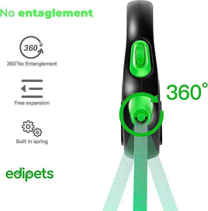 Edipets, Hundeleine, Ausziehbar, Einziehbar, 3, 5 und 8 Meter, Flexibles Band für Rechts- und Spazie