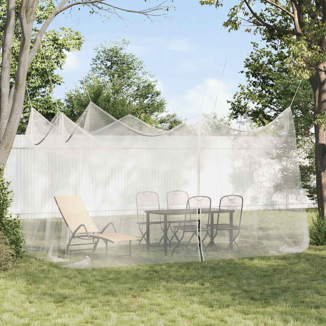 Gecheer Garten Mückennetz Weiss 156 Mesh, Polyester mit Reissverschluss und Seil, 3x4,5x2,5 m, for T