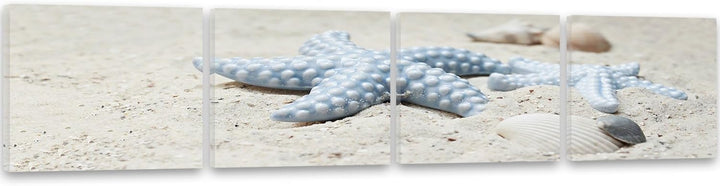 Feeby. Leinwandbild, Bilder, Wand Bild - 4 Teile - Panoramabild, Wandbilder, Kunstdruck 200x50 cm, S