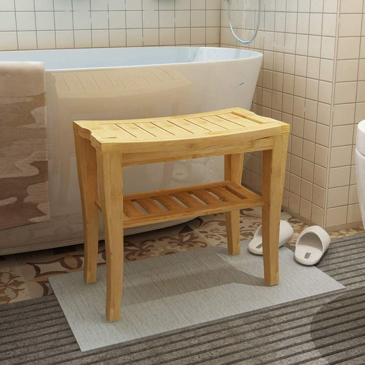 DlandHome Badhocker mit 2 Etagen Badezimmerhocker Duschhocker Badezimmer Hocker, Rutschfester Duschs