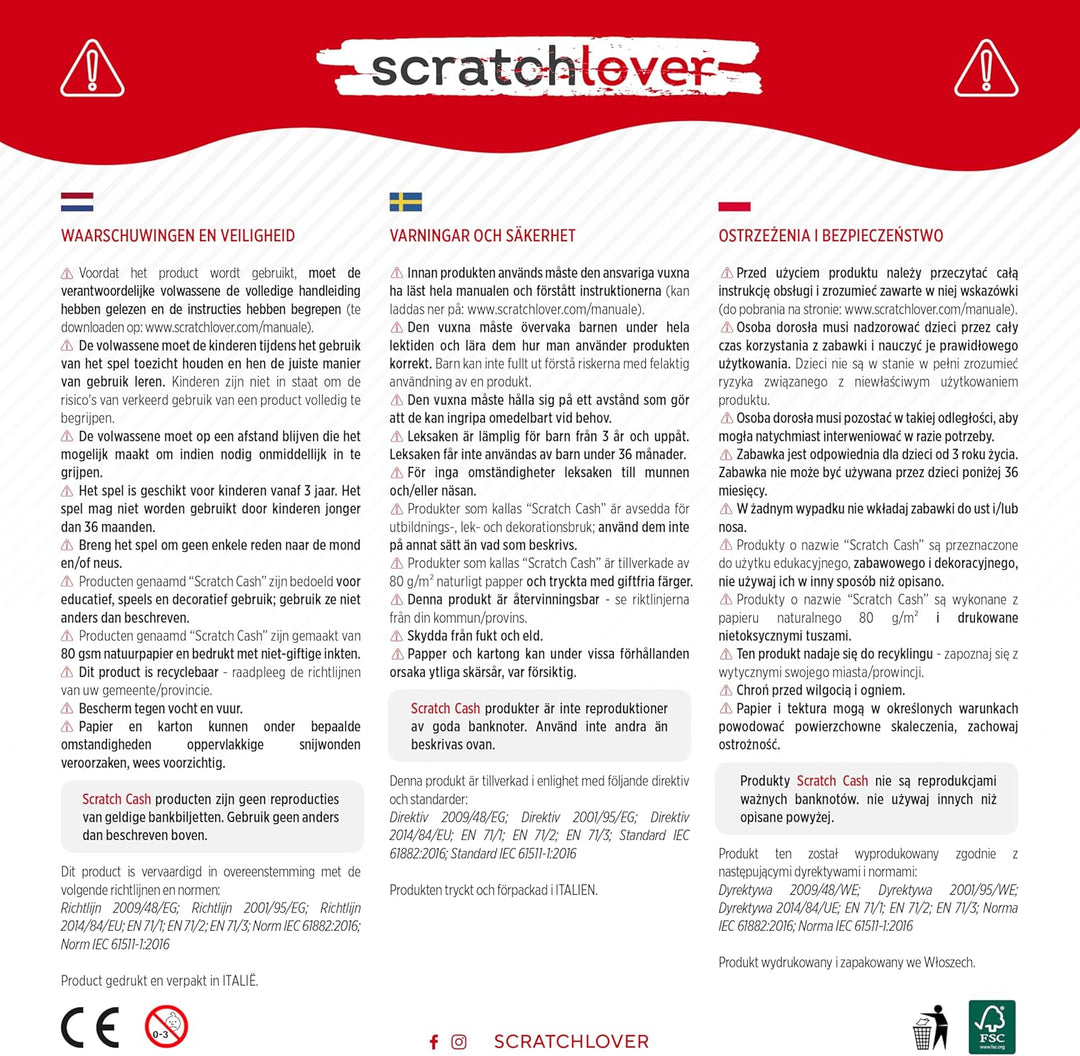 Scratch Cash Bundle ₤ Lire Geld zum Spielen - 7 Schläger 25 x ₤ 1.000, 2.000, 5.000, 10.000, 50.000,