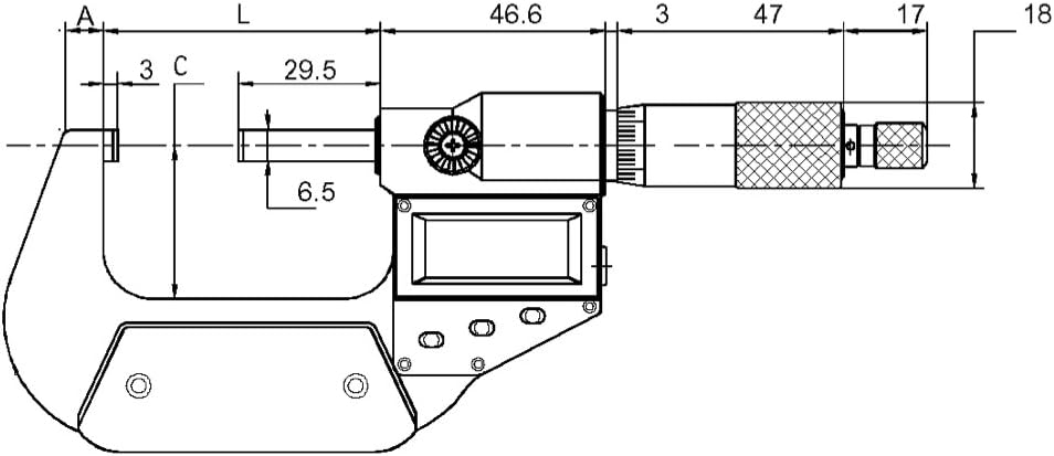 STEINLE 2245 Bügelmessschraube Digital 75-100 mm DIN 863, Schutzart IP65