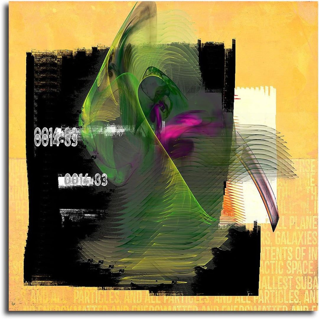 Paul Sinus Art Das Zerwürfnis - Abstraktes Bild auf Leinwand Abstrakt130- dekorativer Einteiler Wand