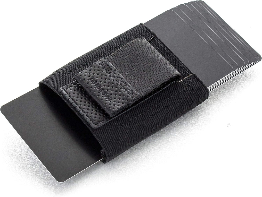 Jaimie Jacobs Minimalist Wallet Nano Boy Pocket Mini Geldbörse aus Textil mit Zugband schmaler Karte