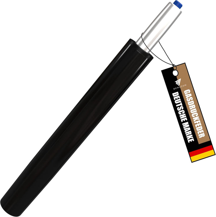 Bemacom Gasdruckfeder für Bürostuhl bis 200kg Belastbarkeit, Länge 565mm Schwarz Ersatz Gasdruckfede