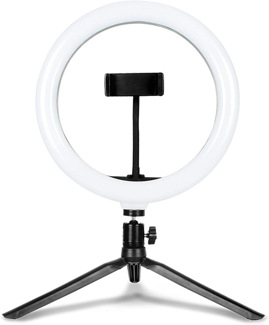 D93CS 10 Zoll Desktop Ringlicht mit Stativ & Handyhalter – Dimmbare LED-Beleuchtung, 3 Farbmodi, 10