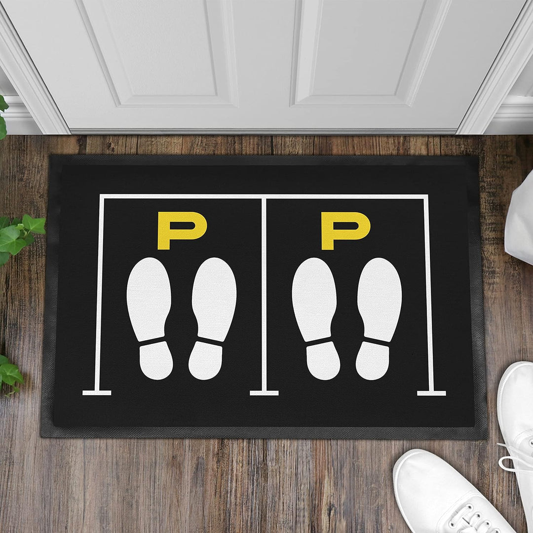 Trendation - Schuhparkplatz Fussmatte Lustige Idee Fussmatte Parkplatz Innen Aussenbereich 60x40 cm