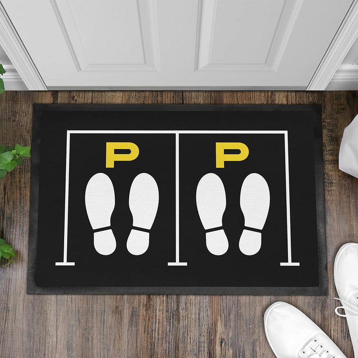 Trendation - Schuhparkplatz Fussmatte Lustige Idee Fussmatte Parkplatz Innen Aussenbereich 60x40 cm