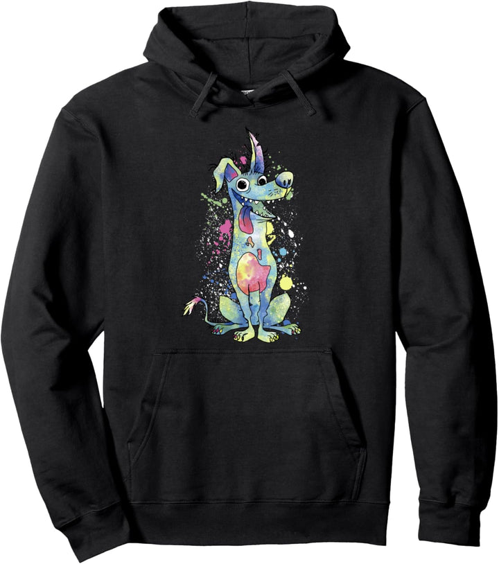 Disney Pixar Coco Dante Lächelndes Verspritzt Aquarell Pullover Hoodie