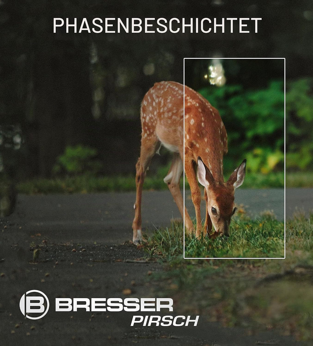 Bresser Fernglas Pirsch 8 x 34 mm wasserdicht mit hochwertiger Phasenvergütung und Stickstofffüllung