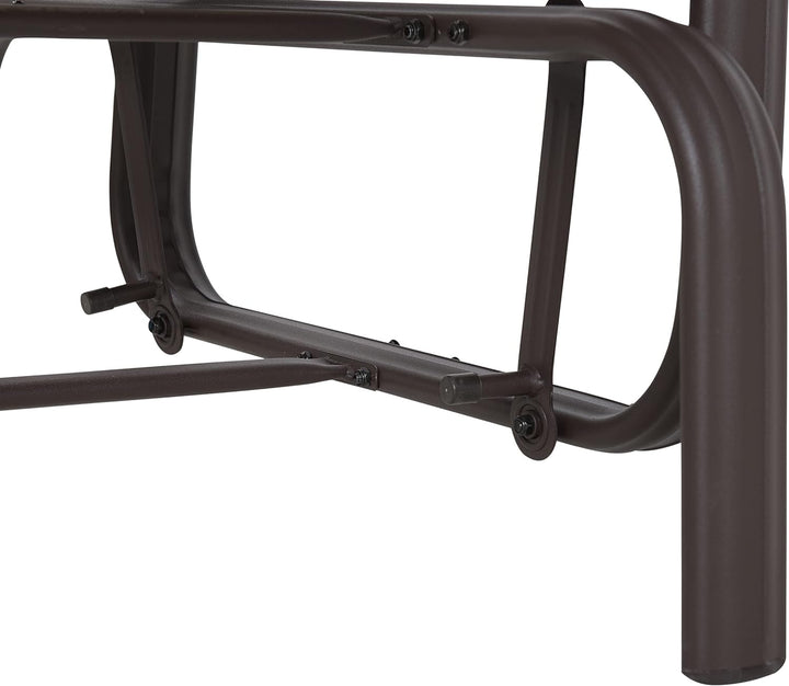 Moderner Garten-Schaukelstuhl braun aus Aluminium Polyester Bespannung Borgio