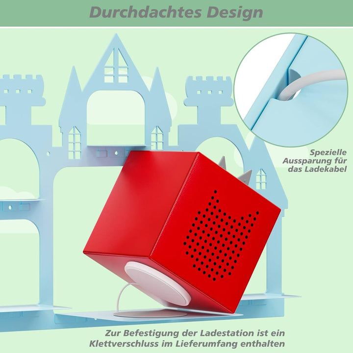 Klein Regal für Tonies, Magnetisch Waldregal fur Toniebox Wandhalterung, Metall Regal fur Tonie Figu