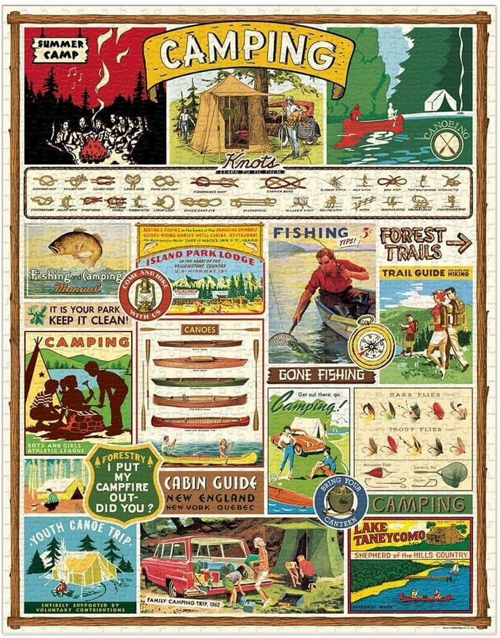 Cavallini 1000 Piece Puzzle, Camping (PZL/Camp)