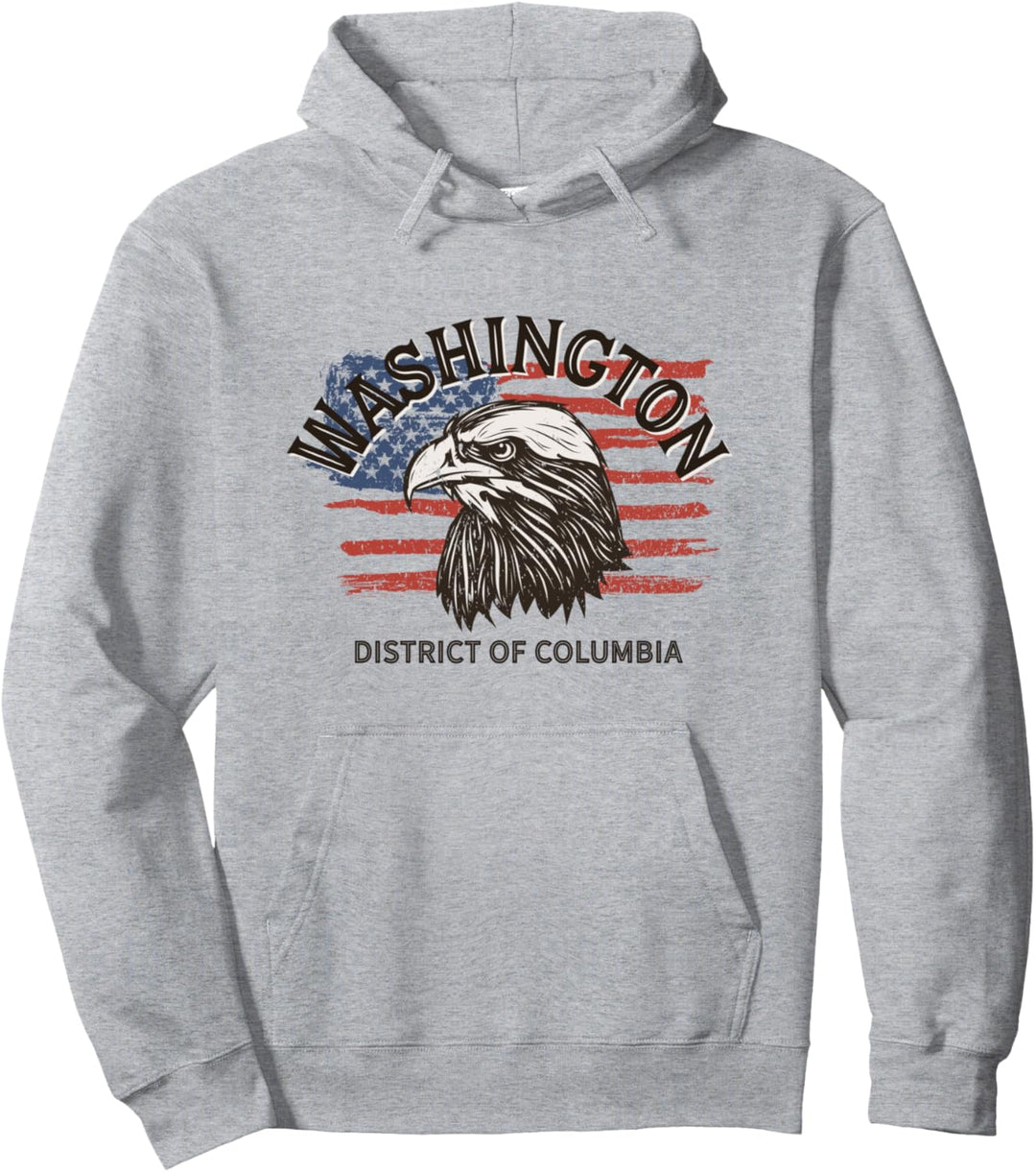 Retro Eagle USA Flagge District of Columbia - Vintage Pullover Hoodie